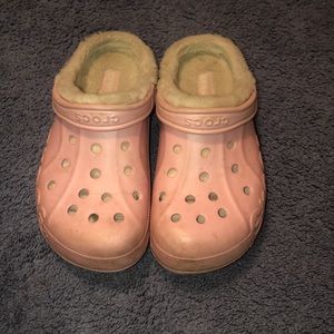 Women’s furry crocs